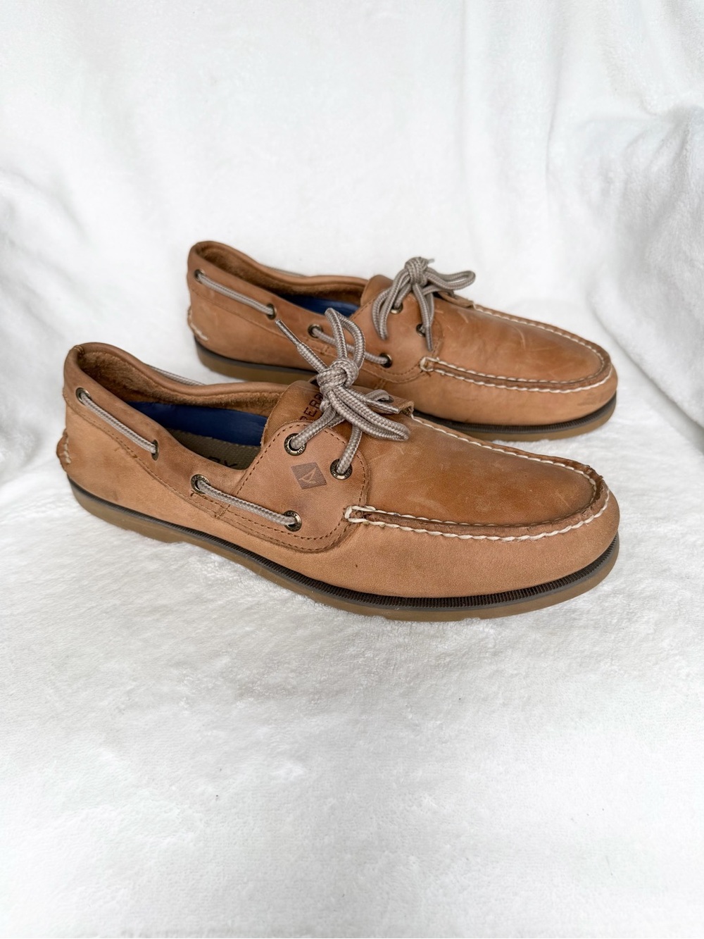 Sperry Top Sider Men's Size 10.5 M Brown Leather 2 Eye Casual Boat Shoes 0777894 - Picture 7 of 9
